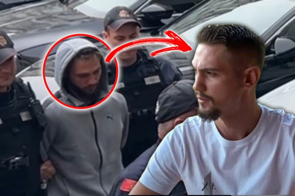 "OKRVAVIO SAM RUKE, MAJKO" Trostruki ubica iz Podgorice sproveden na saslušanje: Vode ga tri policajca, na glavi kapuljača, ruke na leđima, a pogled... FOTO
