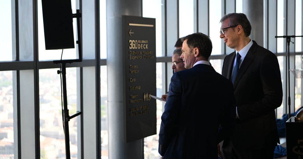 Aleksandar Vucic and Mohamed Alabbar attended opening of Belgrade 360 Deck on Belgrade Tower