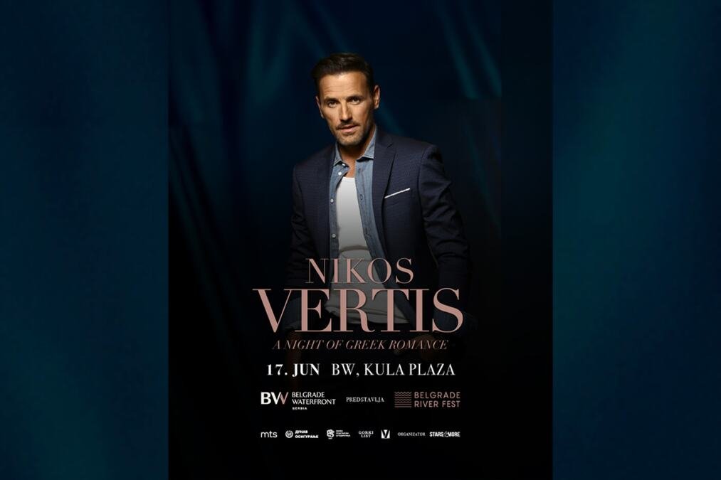 Grčka muzička zvezda Nikos Vertis, vlasnik hita „An Eisai Ena Asteri“, jedne od najviralnijih pesama na društvenim mrežama, stiže u Beograd 17. juna na Belgrade
