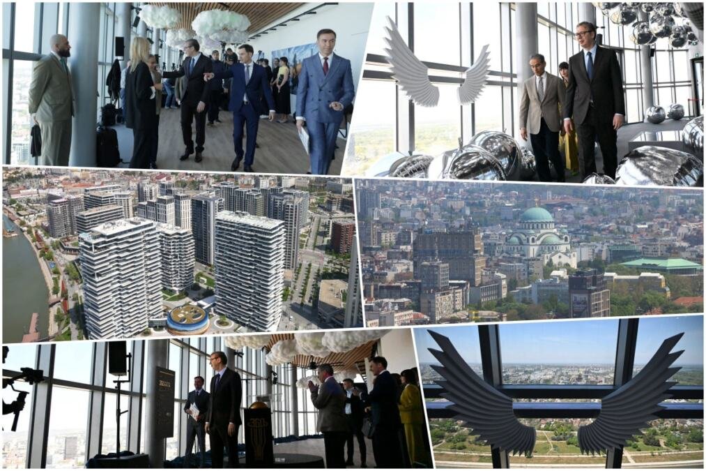 ZA 25 SEKUNDI DO 41. SPRATA NA 155. METRU I SPEKTAKULARNOG POGLEDA Sve o novom vidikovcu na vrhu Kule Beograd, jedinstven doživljaj grada s NAJVIŠE TAČKE (FOTO)
