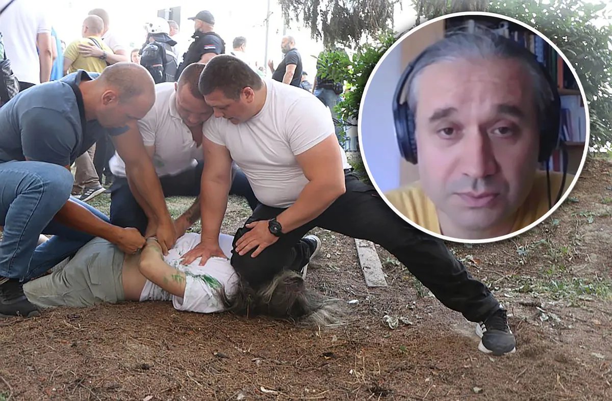 "Kolega je kontrolisao gornji deo tela, a ja donji. Smatrao sam da je dužnost da pomognem policiji": Kako je obezbeđenje Skupštine pravdalo klečanje na vratu Novosađanina