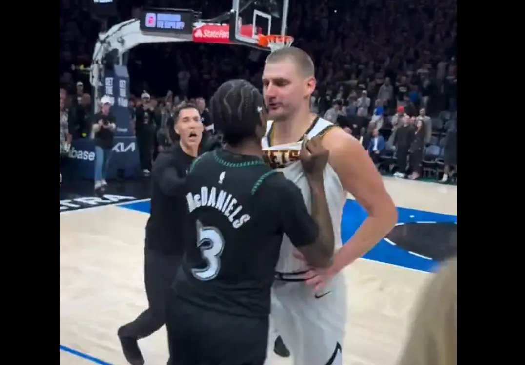 VIDEO Drugi ugao tuče Denvera i Minesote: Jokić poludeo, totalni haos u prvim redovima