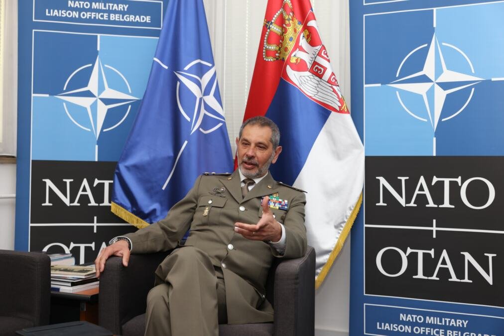 ŠEF NATO KANCELARIJE U BEOGRADU, BRIGADNI GENERAL ANTONIO STASI: NATO ceni svoje partnerstvo sa Srbijom, u potpunosti poštuje njenu politiku vojne neutralnosti