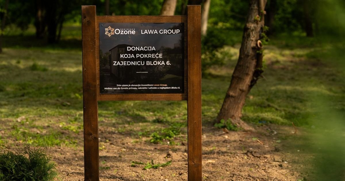 Lawa Group donirala trim stazu u Bloku 6: Prvi investitor koji ulaže u zajednicu