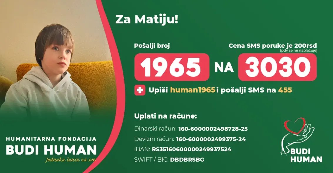 Meštani Ćićevca pozivaju na humanitarni festival za malog Matiju koji boluje od retkog sindroma: Cilj je prikupiti više od 12 miliona dinara