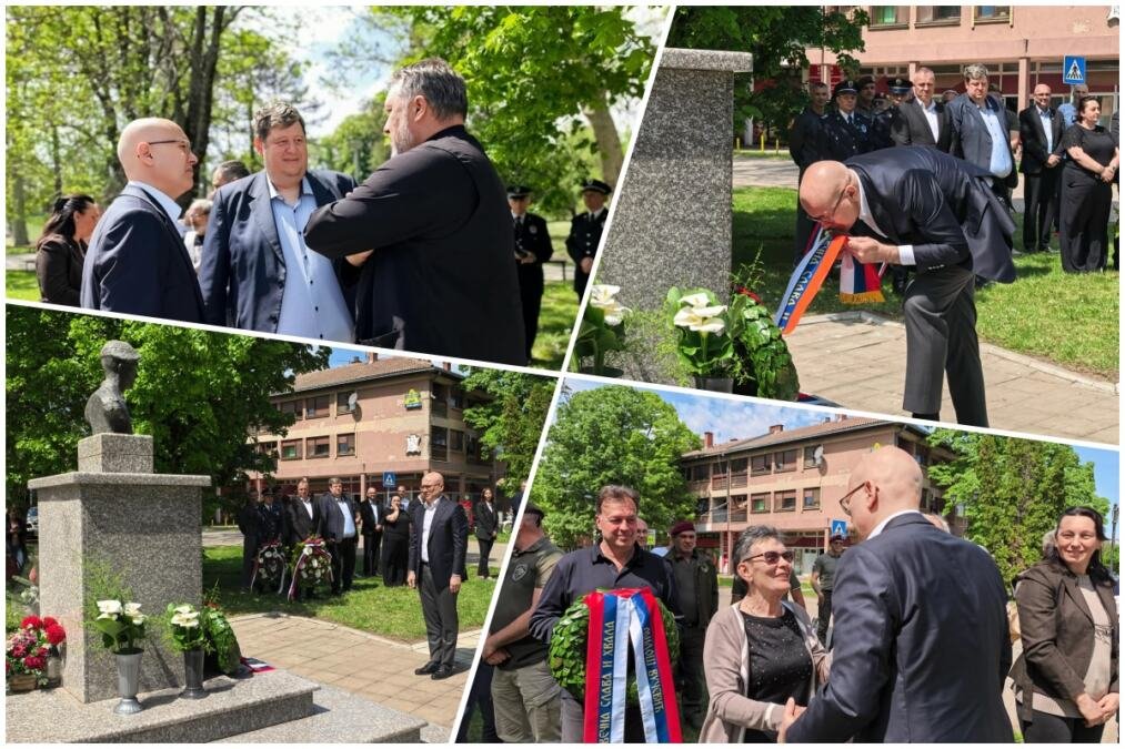 "HEROJ KOJI JE ŽIVOT DAO BRANEĆI OTADŽBINU NA KOŠARAMA": Vučević položio venac na spomenik Tiboru Cerni