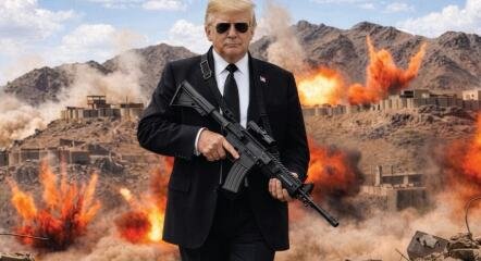 JOŠ JEDNA ŠOKANTNA TRAMPOVA OBJAVA: Predsednik Amerike sa automatskom puškom: "Iran ne može da se sabere, bolje da se urazumi"! (FOTO)