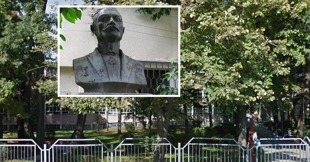Sraman prizor ispred fakulteta u Jagodini: Oskrnavljena bista Sretena Adžića, traga se za počiniocem