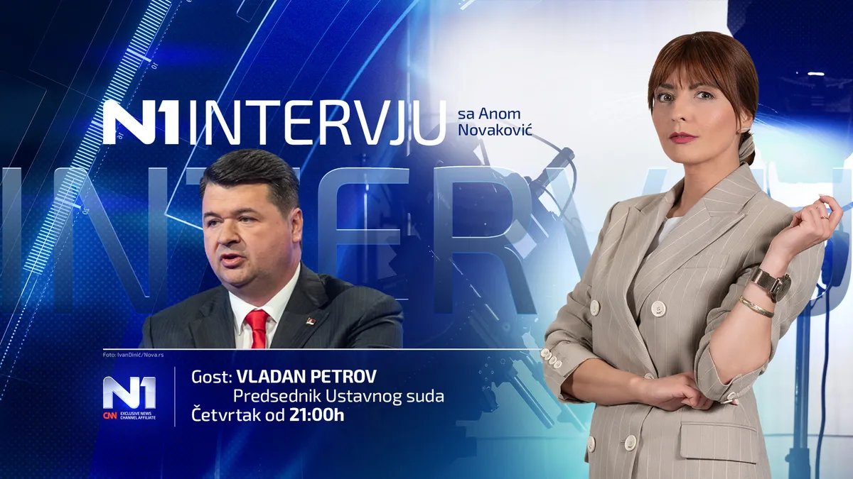 Vladan Petrov u N1 intervjuu, četvrtak u 21 sat