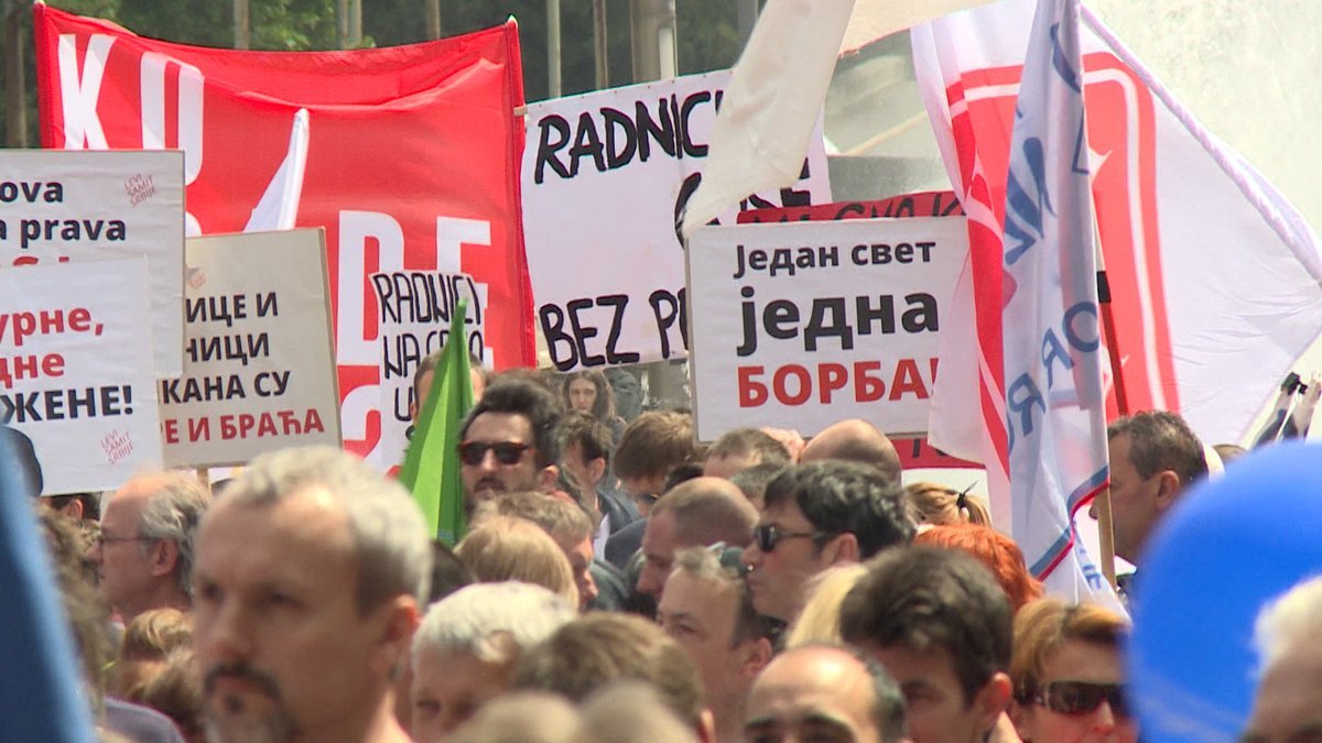 Sindikati u Beogradu na nekoliko skupova obeležavaju Praznik rada
