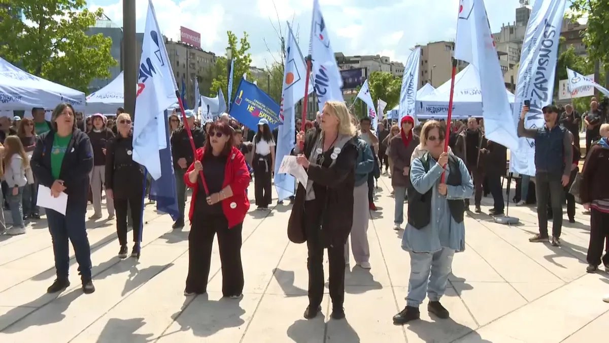 Unions mark May Day in Belgrade with calls for unity and labor law reform