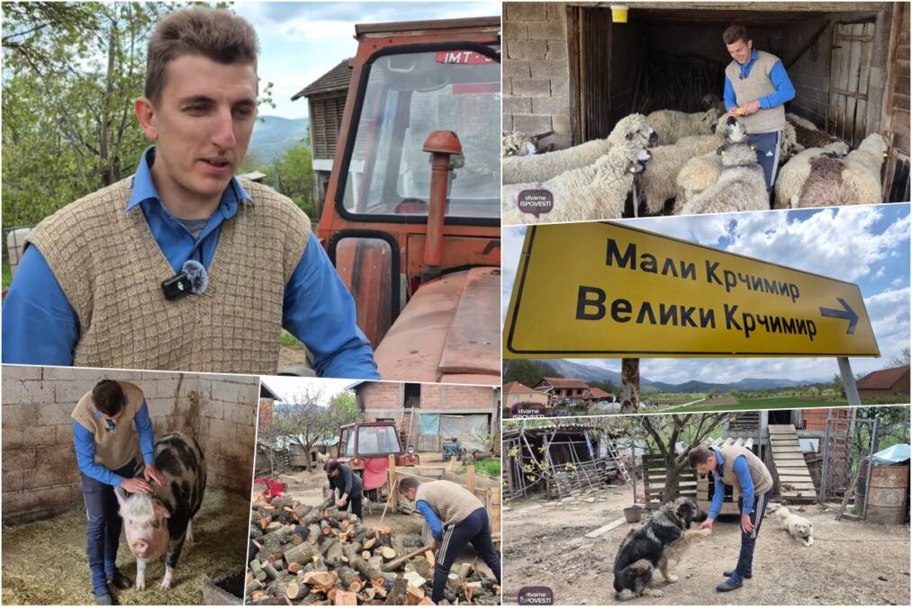 ZA NJEGA JE MALI KRČIMIR LEPŠI OD PARIZA! U koji može kad mu se ćefne jer mu majka tamo živi, al’ džaba! Nema ništa lepše od ovaca i njegove baba Dragice VIDEO