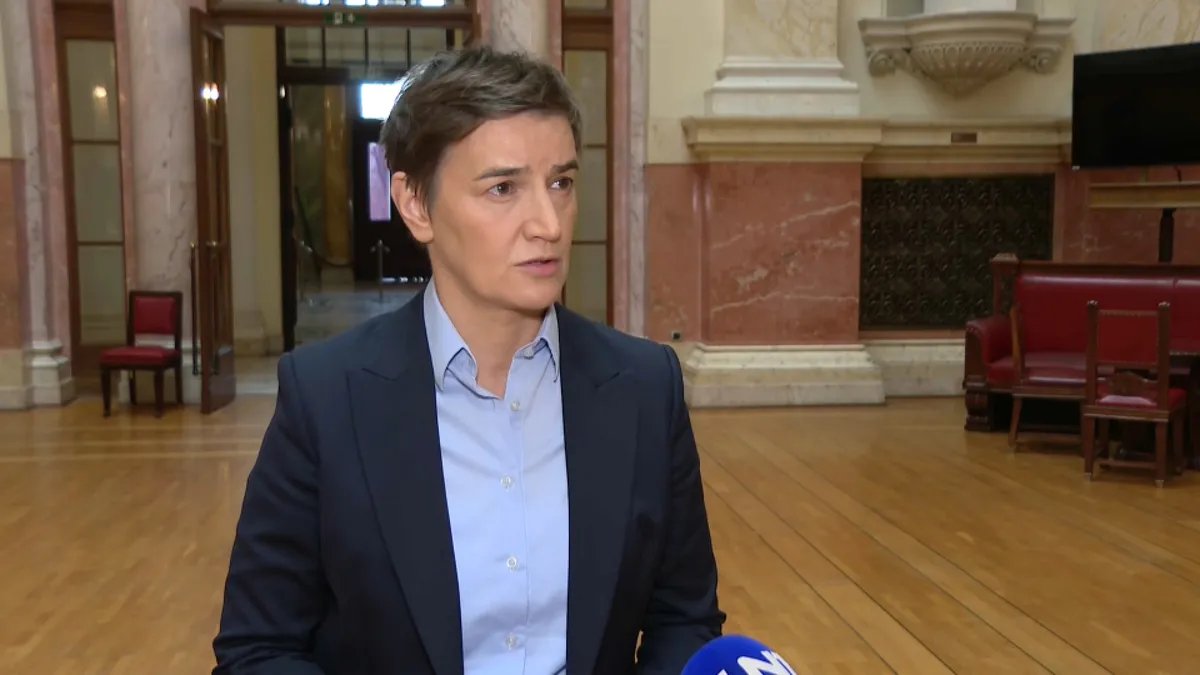 Democratic Party accuses Brnabic of stealing Students Win banner