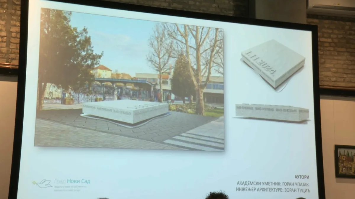 Izabrano idejno rešenje za spomenik žrtvama pada nadstrešnice, autora Gorana Čpajaka i Zorana Tucića