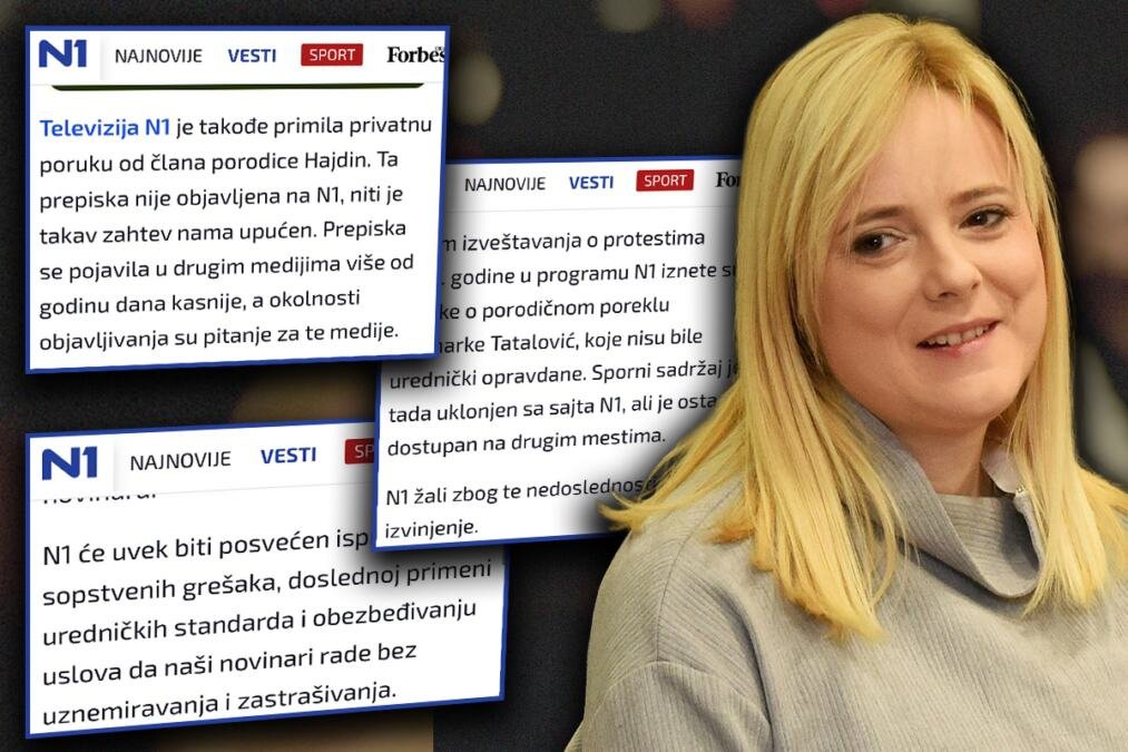 BOLJE DA JE NISU BRANILI! N1 izdao skandalozno saopštenje o Žaklini Tatalović: Okrivili Danicu Vučenić? "Nije urednički opravdano"