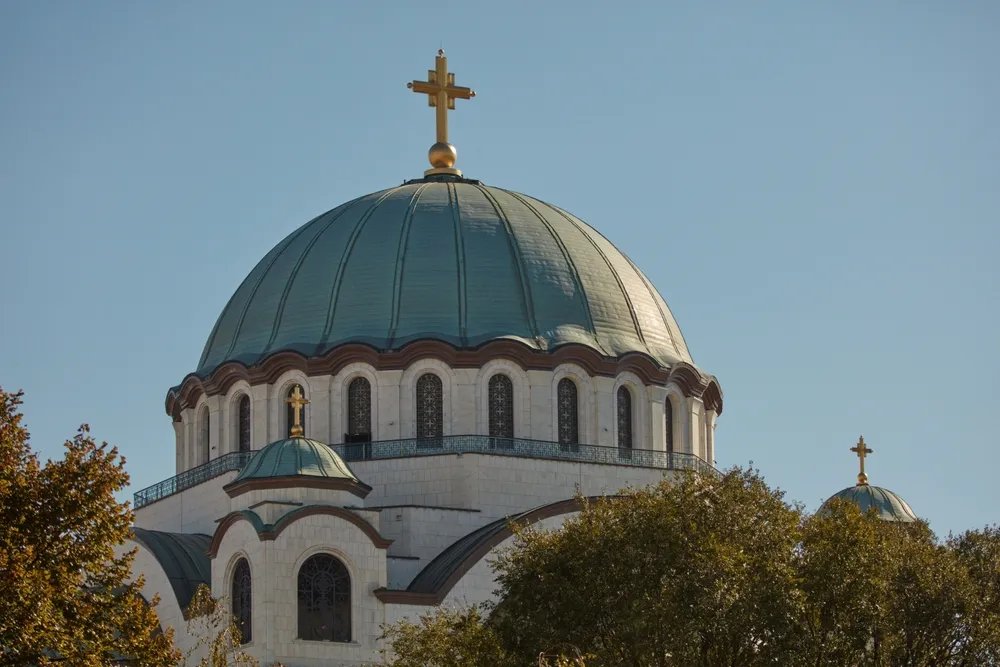 Pojas Bogorodice, koji se čuva u Vatopedu, na čelu Spasovdanske litije