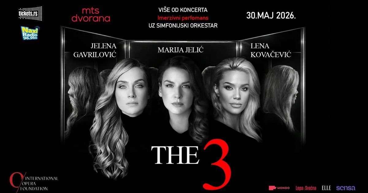 Približava se dugo iščekivani koncert: "The 3" u MTS dvorani, evo kako doći do ulaznica