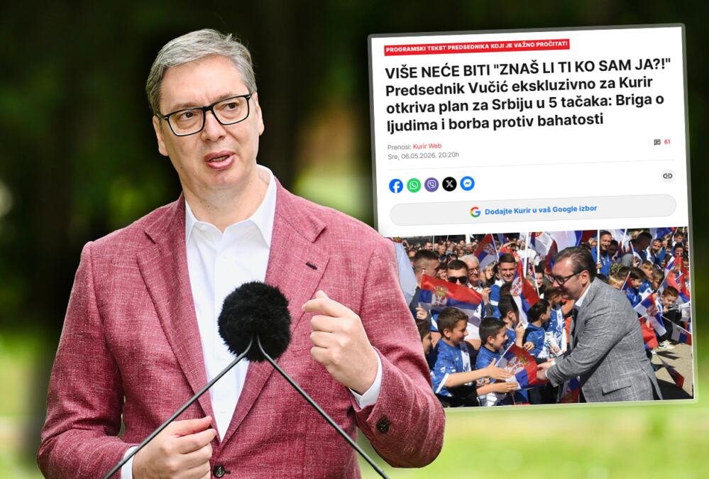 NAROD NEK IZABERE SVOJU BUDUĆNOST! Vučić objasnio šta će se desiti ako Srbija ne sprovede plan u pet tačaka o kom je pisao u Kuriru: Pojeli bi nas za doručak!