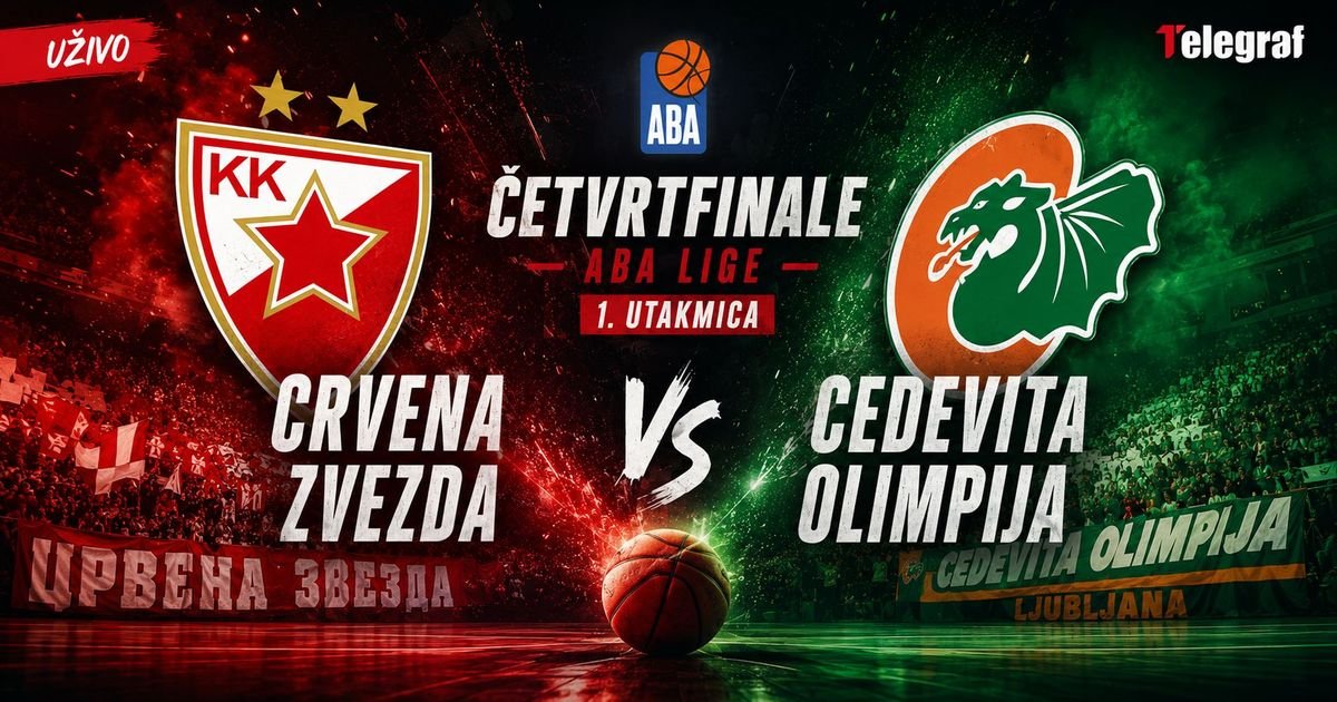 Zvezda - Cedevita Olimpija: Crveno-beli na teškom zadatku, počinju plejof ABA lige protiv Zvezdana Mitrovića