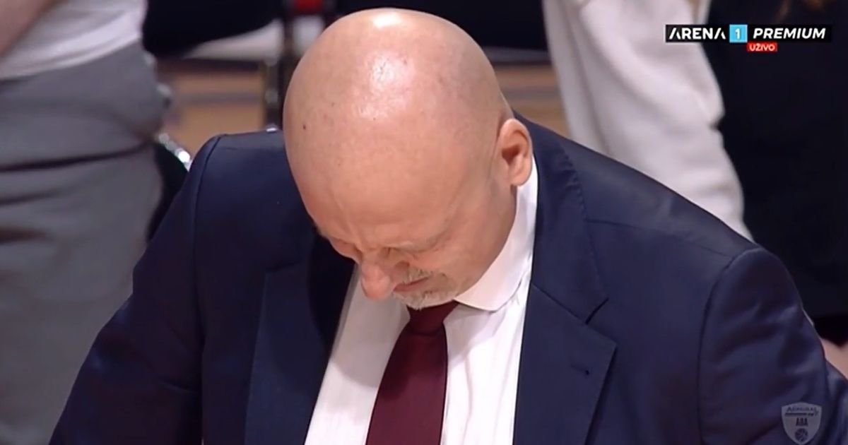 Saša Obradović plakao pre početka meča Zvezda - Cedevita Olimpija, emocije slomile trenera domaćeg tima