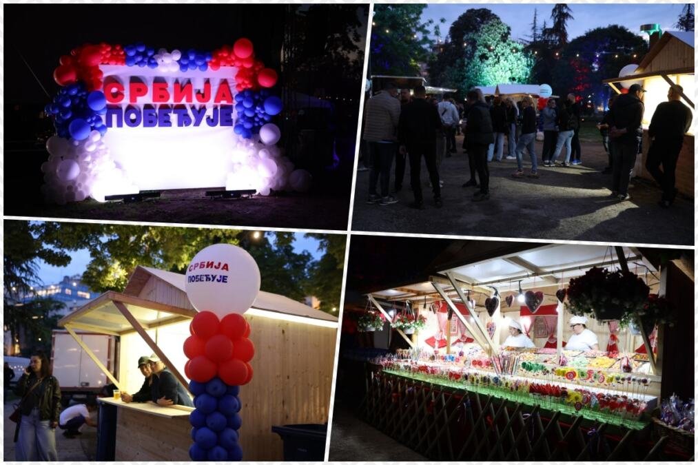 U PIONIRSKOM PARKU POČELA ŽURKA "POBEĐUJE SRBIJA" Spektakl u centru Beograda, muzika, pozitivna energija i atmosfera zajedništva (FOTO)