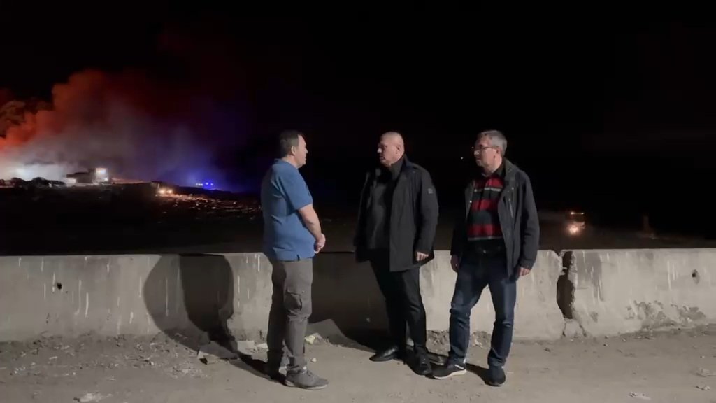 Dalibor Marković Palma obišao požar na deponiji „Gigoš“ (video)