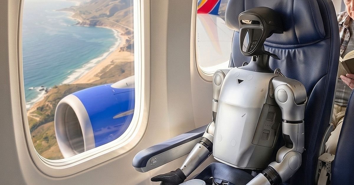 Robot u avionu: Kupljeno mu sedište za putnika, baterija izvađena zbog pravila, let kasnio sat vremena