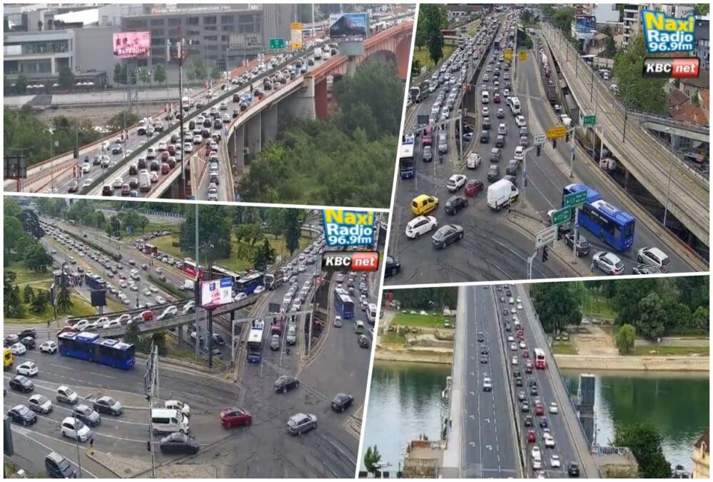 KRKLJANAC NA AUTOKOMANDI I BRANKOVOM MOSTU U SMERU ZA NOVI BEOGRAD: Ali situacija se menja iz minuta u minut, na Gazeli sada nema gužve (FOTO)