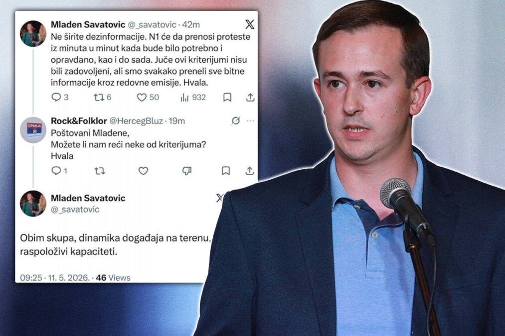 KAD NEMA "VELIČANSTVENOG" SKUPA - NEMA NI PRENOSA! Reporter N1 priznao da šaka blokadera nije ispunila kriterijume za uključenje uživo! (FOTO)