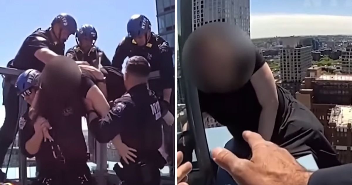 DRAMA NA VRHU NEBODERA Policija spasila ženu jezive smrti: Snimak se gleda sa ivice stolice!