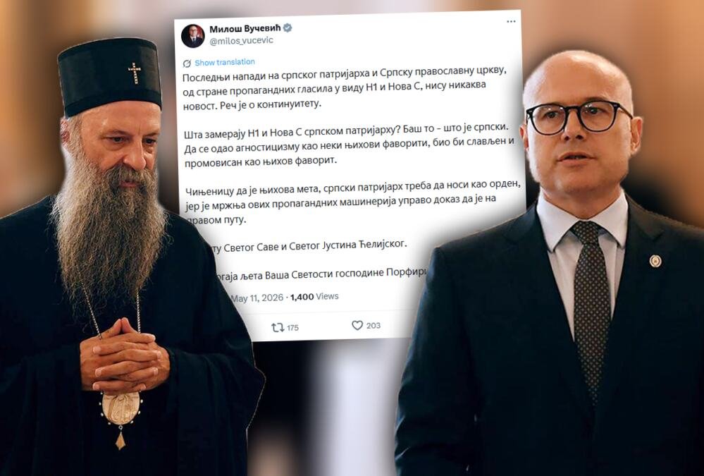 VUČEVIĆ ZAKUCAO BLOKADERSKE MEDIJE ZBOG NAPADA NA SPC: ''Smeta im što je srpski. Da se odao agnosticizmu kao neki njihovi favoriti, bio bi slavljen"