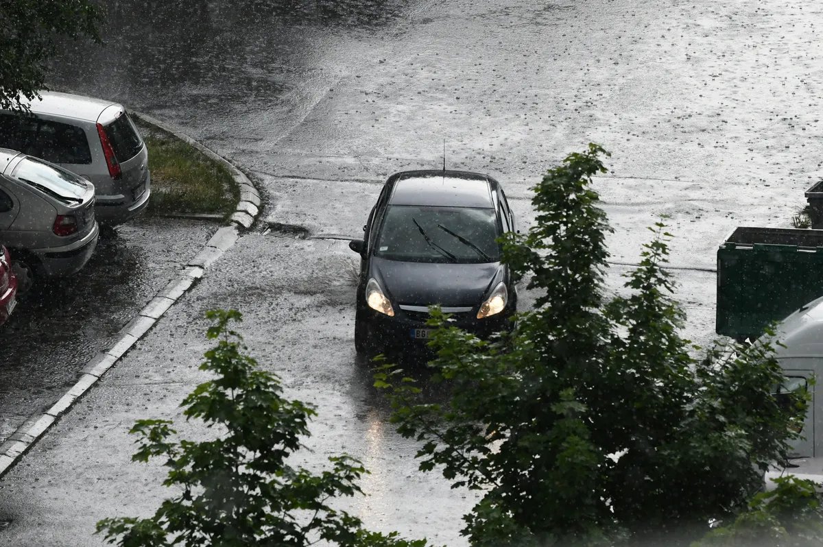 VIDEO Snažno nevreme pogodilo Sremsku Mitrovicu i Apatin: Pljuskovi i grâd otežali saobraćaj, srušeno drvo pokidalo kablove