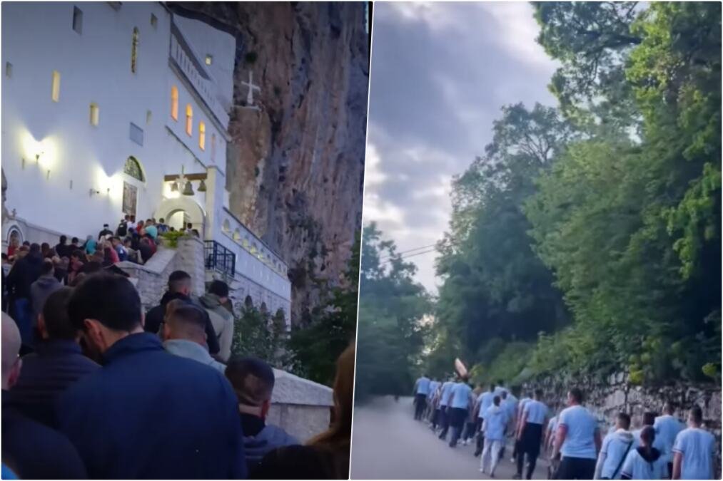NA HILJADE VERNIKA STIŽE U MANASTIR OSTROG! Prizor za pamćenje, dolaze da se poklone velikom ČUDOTVORCU! Mnogi su prešli na stotine kilometara (FOTO/VIDEO)
