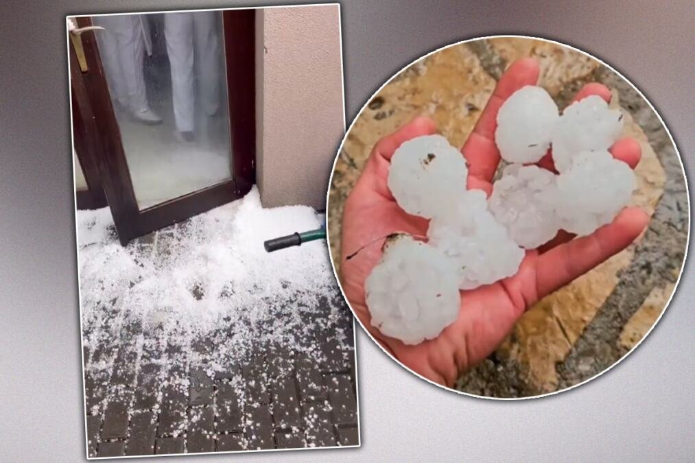 GRAD BIJE ŠIROM SRBIJE Neverovatni snimci nevremena stižu iz svih krajeva, u Vrnjačkoj Banji kao usred zime, cela bela, u Majdanpeku padale kugle s neba (VIDEO)