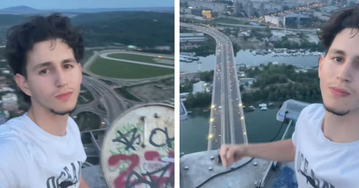 “Ovo je užas”: Tiktoker se popeo na vrh konstrukcije mosta na Adi: Druga ga izazvao, on rizikovao život