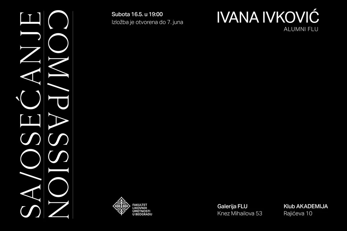 "Otkad sam te upoznala nemam mira": Izložba i performans Ivane Ivković u Galeriji FLU i Klubu Akademija