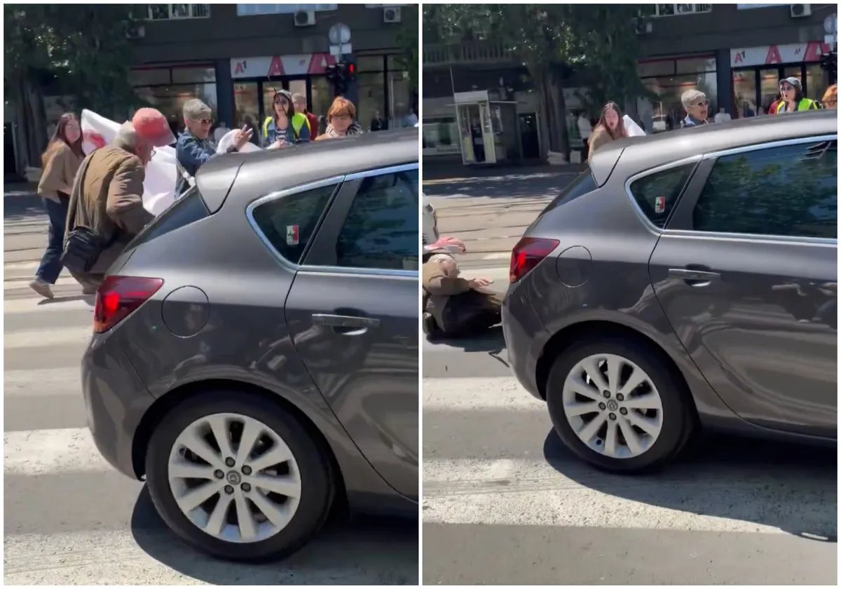 (VIDEO) Automobilom udario starijeg sugrađanina tokom 16 minuta tišine, napao i studenta