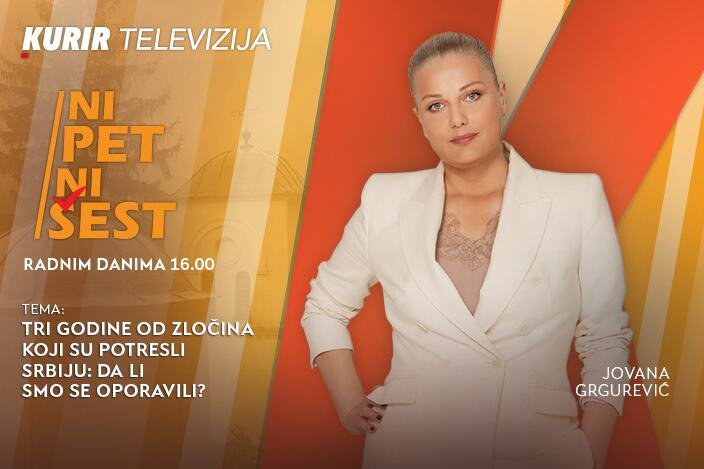 TRI GODINE OD ZLOČINA KOJI SU POTRESLI SRBIJU: DA LI SMO SE OPORAVILI? - u današnjoj emisiji “NI 5 NI 6” od 16.00