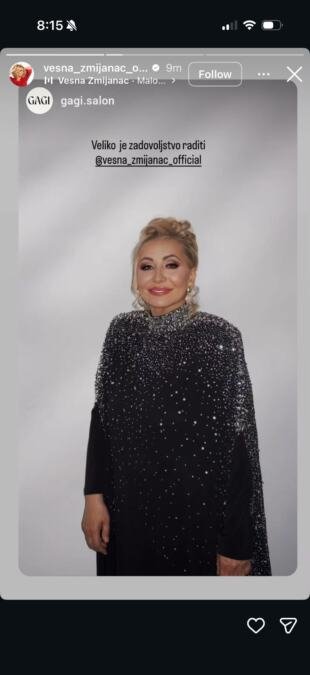 OGLASILA SE VESNA ZMIJANAC: Nakon vesti da joj je pozlilo pred koncert, pevačica se obratila javnosti: Veliko je... (FOTO)