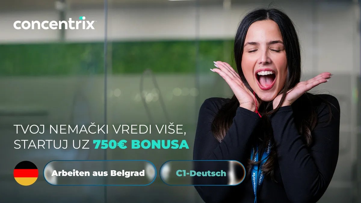 750 € welcome bonus i stabilna karijera: Prilika za nemačke govornike u Beogradu