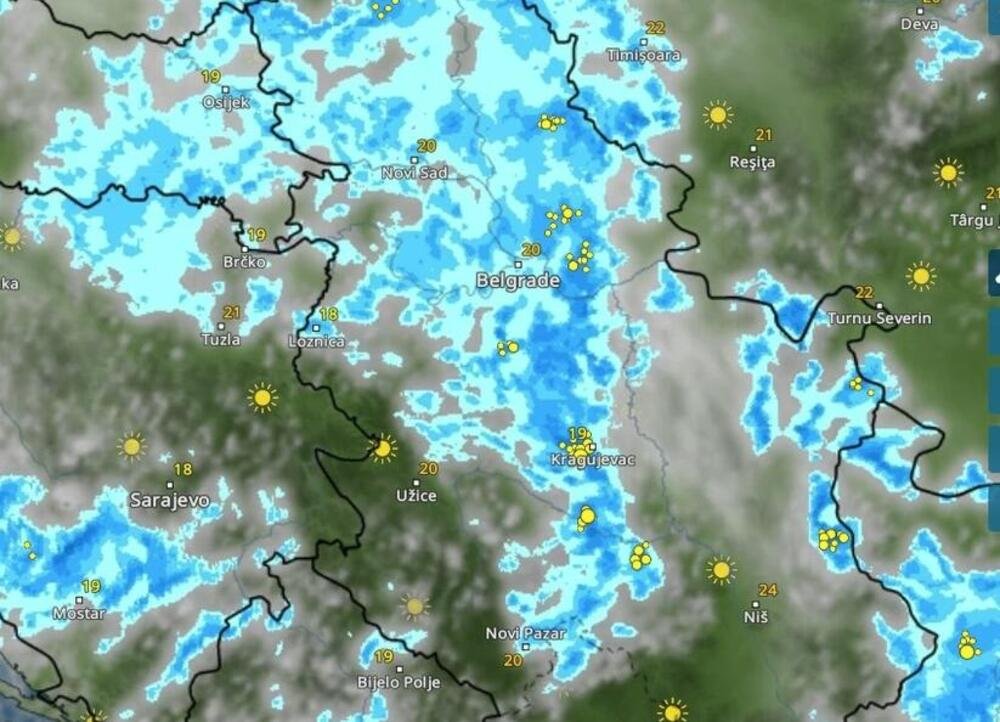 Pogledajte radarske snimke, olujni oblaci jure ka Srbiji: Evo kada nevreme stiže u Beograd! (FOTO)