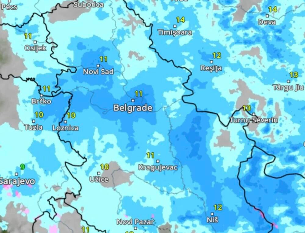 Pogledajte kako će se olujni oblak kretati kroz Srbiju do jutra: Ovo su radarski snimci, stižu pljuskovi (FOTO)
