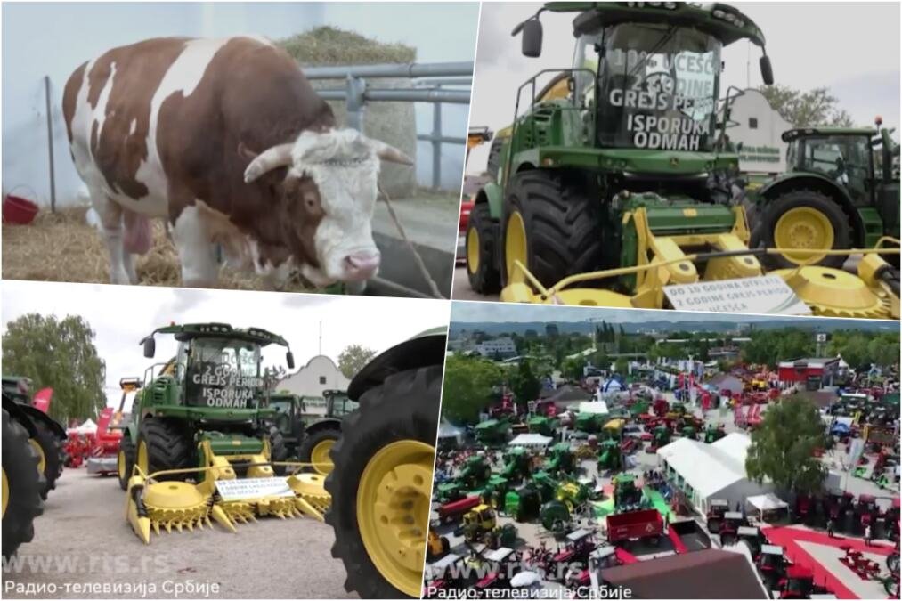 OVO JE BIK JABLAN OD SKORO 2 TONE, ZVEZDA NS SAJMA POLJOPRIVREDE! Mnogi dolaze samo njega da vide, ali i zver od kombajna koji košta POLA MILIONA EVRA (FOTO)