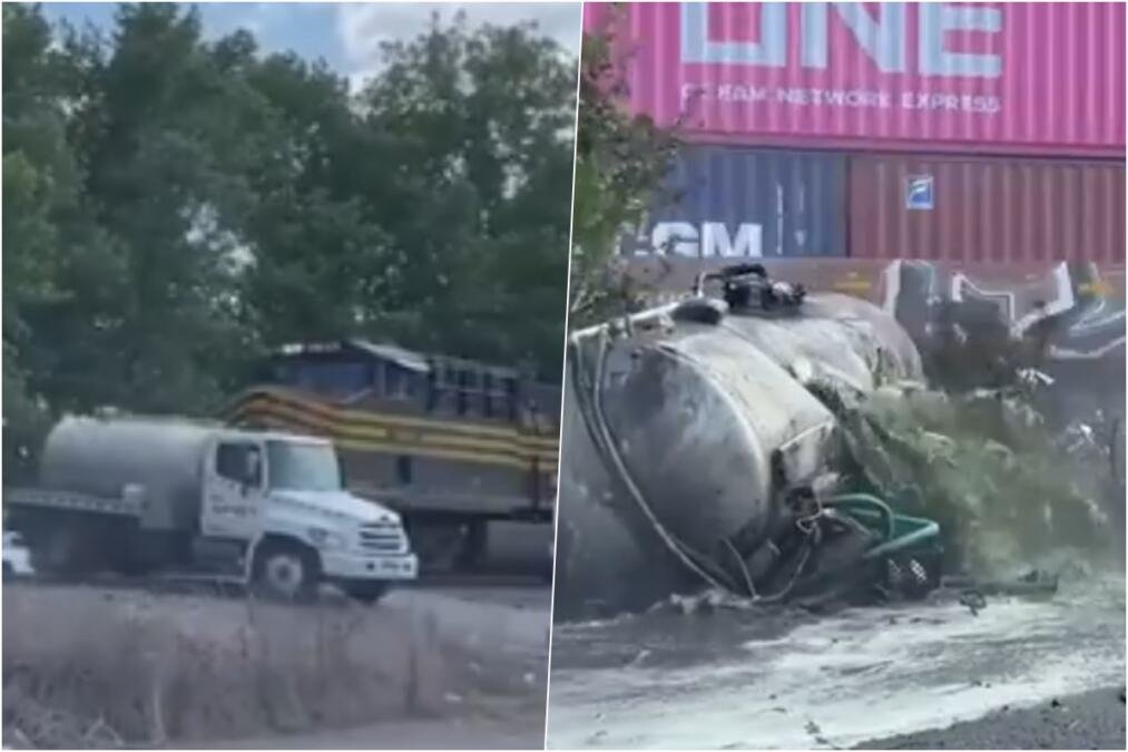 (UZNEMIRUJUĆI VIDEO) HOROR NA PRUZI! Voz RAZNEO cisternu sa SEPTIČKIM OTPADOM, galoni FEKALIJA leteli na sve strane, vozač teško povređen! (FOTO)