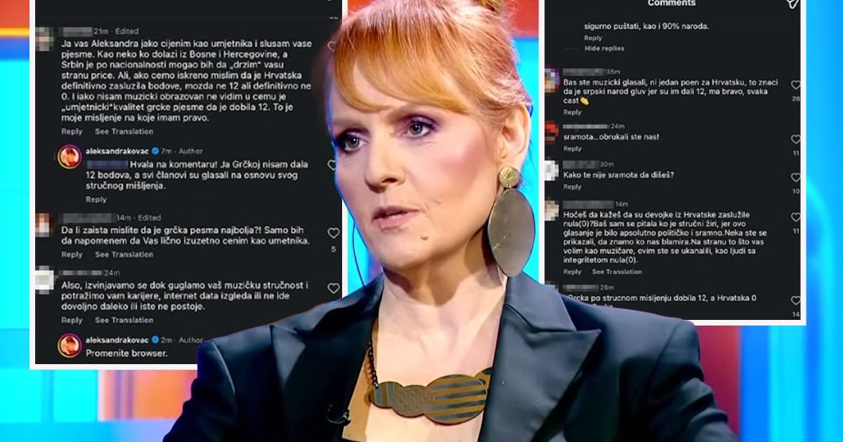 Aleksandra Kovač ugasila komentare nakon glasanja na Evroviziji: Burne reakcije na Instagramu