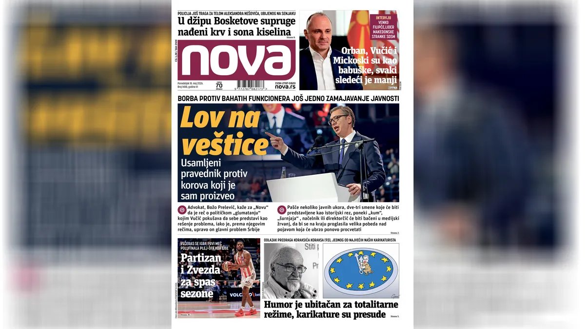 "Nova" piše: LOV NA VEŠTICE Usamljeni pravednik protiv korova koji je sam proizveo