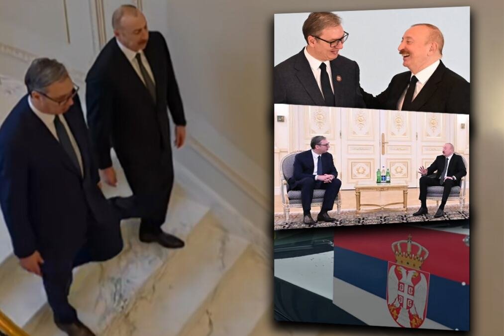 KAKO JE PREDSEDNIK VUČIĆ DOČEKAN U AZERBEJDŽANU: Ovo niste mogli da vidite na televiziji, pogledajte raskoš predsedničke palate u Bakuu (VIDEO)