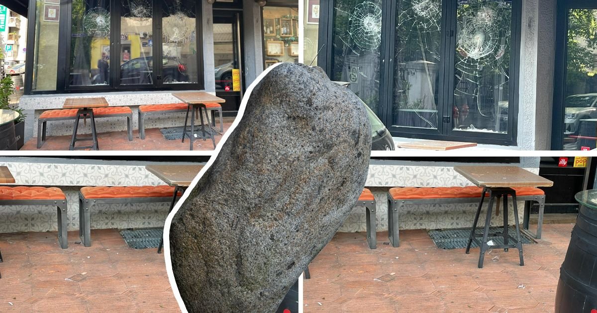 JEZIVE SLIKE SA VRAČARA: Ovako izgleda "Vinoteka" jutros, napadači mu razbili izloge, staklo skroz napuklo!