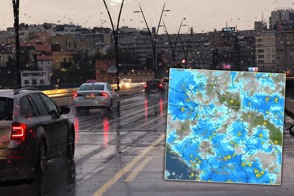Nevreme hrli ka Srbiji, RHMZ popalio alarme: Tokom noći stižu kiša i pljuskovi, padaće i grad evo kako će se kretati olujni oblaci (RADARSKI SNIMCI)