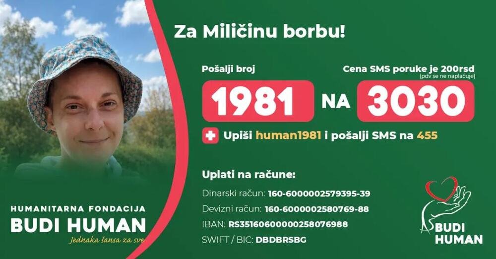 Srbijo, ustani: Milici je dijagnostikovan glioblastom i hitno joj je potrebna pomoć da nastavi lečenje!